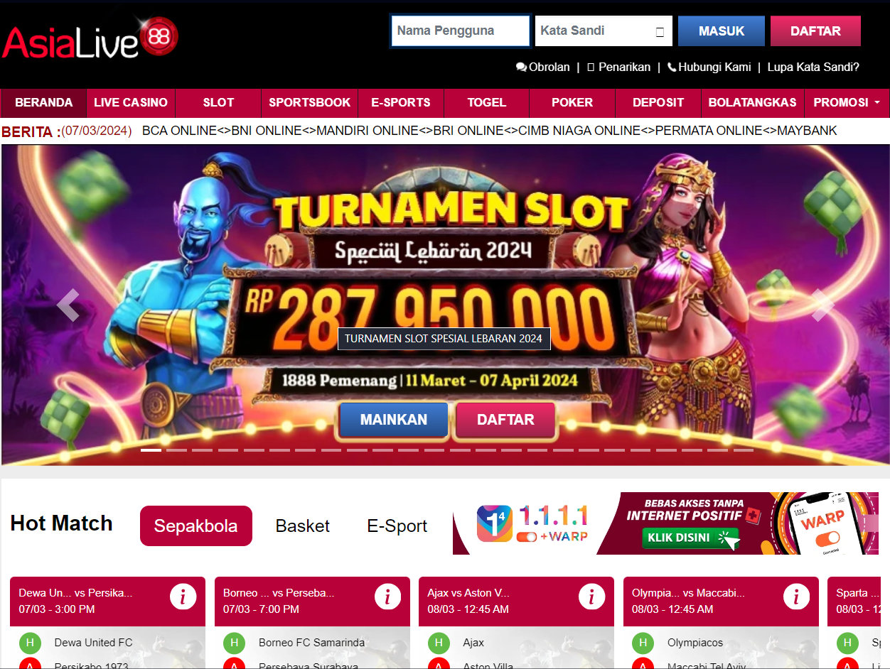 Sensasi Slot Seru di Ujung Jari Anda: Bergabunglah dengan ASIALIVE88